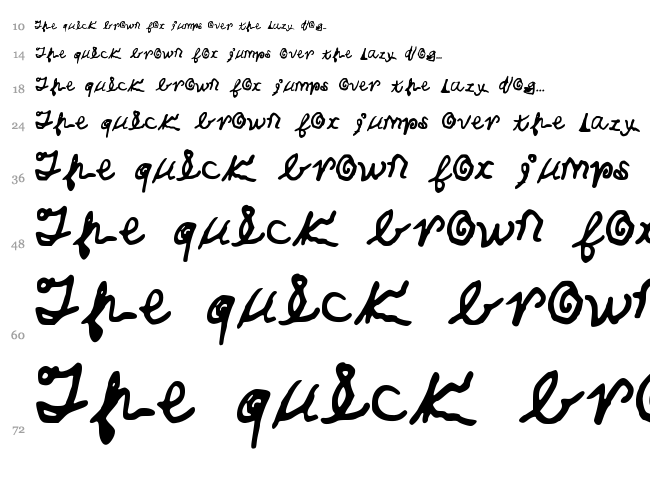 Calebs Cool Handwriting font waterfall